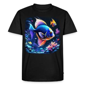 Angelfish - Men's Premium Organic T-Shirt - black - Front - Nico (187cm)