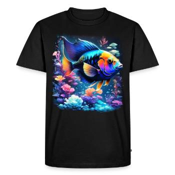 Angelfish - Men's Premium Organic T-Shirt - black - Front - Nico (187cm)