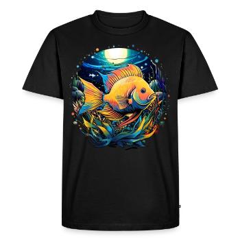 Angelfish - Men's Premium Organic T-Shirt - black - Front - Nico (187cm)