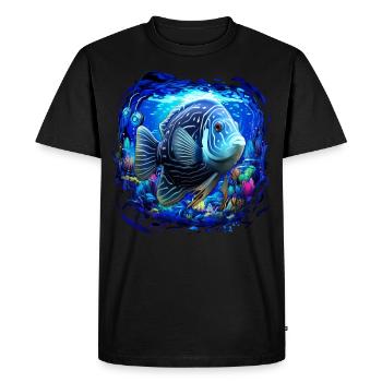 Angelfish - Men's Premium Organic T-Shirt - black - Front - Nico (187cm)