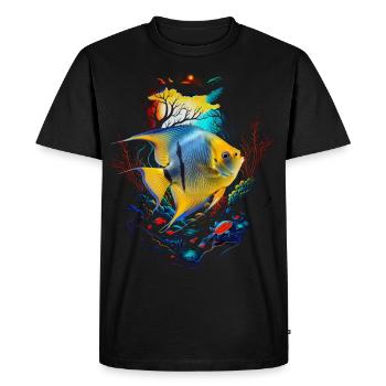 Angelfish - Men's Premium Organic T-Shirt - black - Front - Nico (187cm)