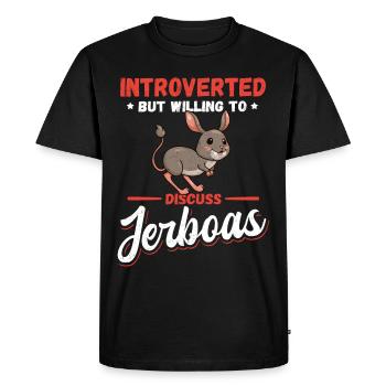 Souris sauteuses Souris sauteuse Desert Jumping Mouse cadeau - T-shirt Premium bio Homme - noir - Devant - Nico (187cm)