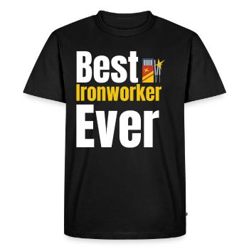 Best Ironworker Ever Welder - Men's Premium Organic T-Shirt - black - Front - Nico (187cm)