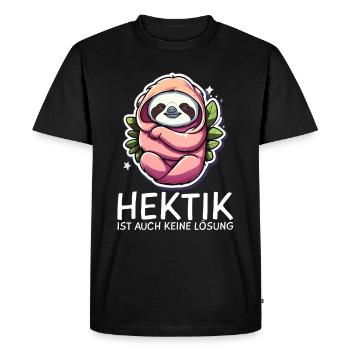 Sloth - Men's Premium Organic T-Shirt - black - Front - Nico (187cm)