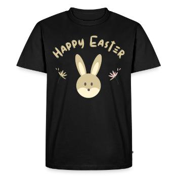 Happy Easter Easter Bunny Happy Easter Easter Motif - Men's Premium Organic T-Shirt - black - Front - Nico (187cm)