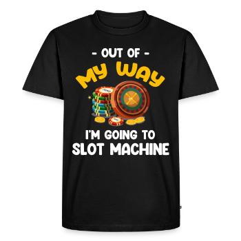 D’emblée, je vais être un joueur de machines à sous - T-shirt Premium bio Homme - noir - Devant - Nico (187cm)