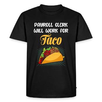 Le comptable de la paie et de la paie devient un compte pour Taco - T-shirt Premium bio Homme - noir - Devant - Nico (187cm)