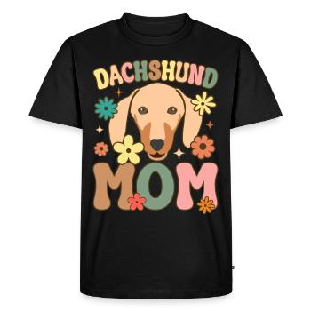 Groovy Femelle Chien Amoureux Tournesol - T-shirt Premium bio Homme - noir - Devant - Nico (187cm)