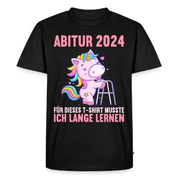 Abitur Jeunes Filles Abi Abitur 2024 - T-shirt Premium bio Homme - noir - Devant - Nico (187cm)