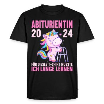 Abitur Jeunes Filles Abi Abitur 2024 - T-shirt Premium bio Homme - noir - Devant - Nico (187cm)
