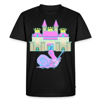 Escargot, Moyen Âge, Bouffon, Bouffon, Comédien, Drôle - T-shirt Premium bio Homme - noir - Devant - Nico (187cm)