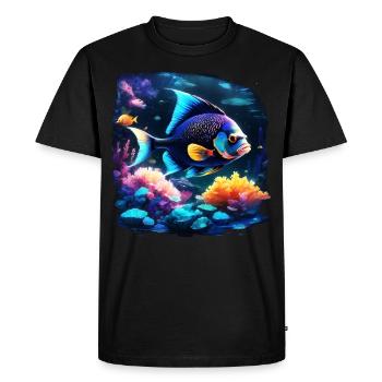 Angelfish - Men's Premium Organic T-Shirt - black - Front - Nico (187cm)