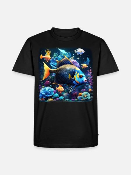 Angelfish - Men's Premium Organic T-Shirt - black