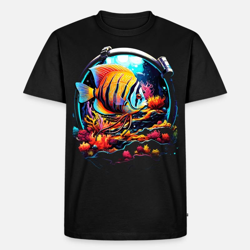 Skalar - Männer Premium Bio T-Shirt - Schwarz