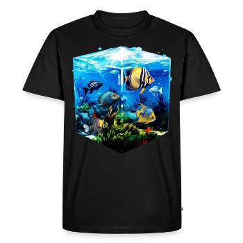 Angelfish - Men's Premium Organic T-Shirt - black - Front - Nico (187cm)