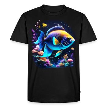 Angelfish - Men's Premium Organic T-Shirt - black - Front - Nico (187cm)