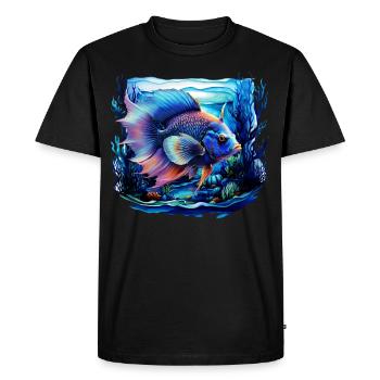 Angelfish - Men's Premium Organic T-Shirt - black - Front - Nico (187cm)