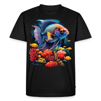 Angelfish - Men's Premium Organic T-Shirt - black - Front - Nico (187cm)