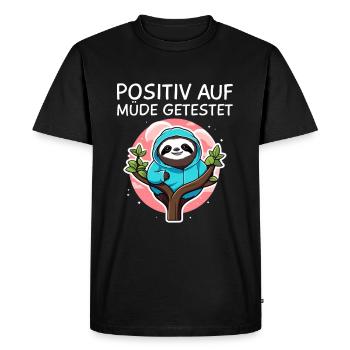 Sloth - Men's Premium Organic T-Shirt - black - Front - Nico (187cm)