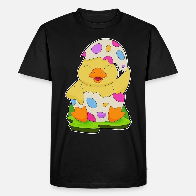 Duck Easter Easter Egg - Men's Premium Organic T-Shirt - black