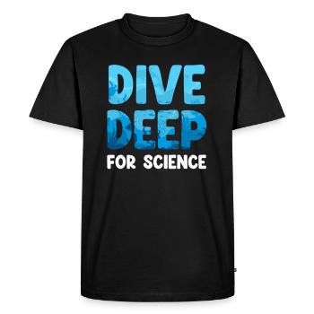 Take a deep dive into the science of a funny - Men's Premium Organic T-Shirt - black - Front - Nico (187cm)