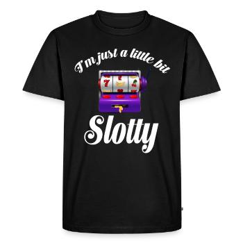 Je suis juste un peu plus paresseux - T-shirt Premium bio Homme - noir - Devant - Nico (187cm)