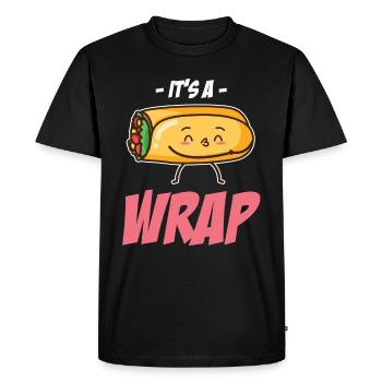 It's A Wrap Burrito Puns Mexican - Men's Premium Organic T-Shirt - black - Front - Nico (187cm)
