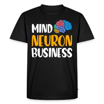 Mind Neuron Business Funny Neurodoctor - Men's Premium Organic T-Shirt - black - Front - Nico (187cm)