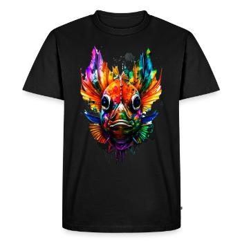 Angelfish - Men's Premium Organic T-Shirt - black - Front - Nico (187cm)