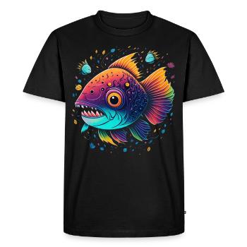 Angelfish - Men's Premium Organic T-Shirt - black - Front - Nico (187cm)