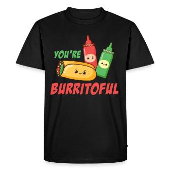 You're Burritoful Burrito Mexican Margarita - Men's Premium Organic T-Shirt - black - Front - Nico (187cm)
