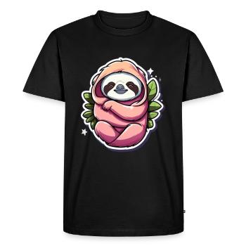 Sloth - Men's Premium Organic T-Shirt - black - Front - Nico (187cm)