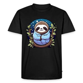 Sloth - Men's Premium Organic T-Shirt - black - Front - Nico (187cm)