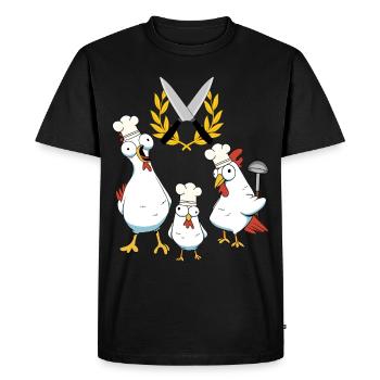 Amateur Cooks Chickens Poultry Cook Restaurant Local - Men's Premium Organic T-Shirt - black - Front - Nico (187cm)