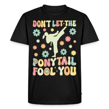Taekwondo Girl Karate - Men's Premium Organic T-Shirt - black - Front - Nico (187cm)