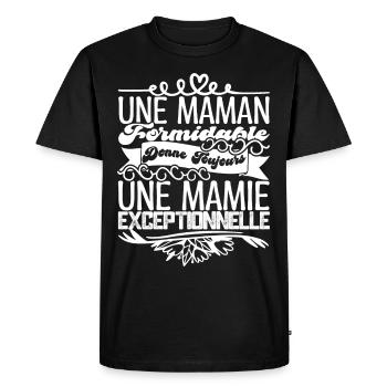 Grandma Gift- An Exceptional Granny. - Men's Premium Organic T-Shirt - black - Front - Nico (187cm)