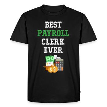 Calculateur de paie et de paie optimale - T-shirt Premium bio Homme - noir - Devant - Nico (187cm)