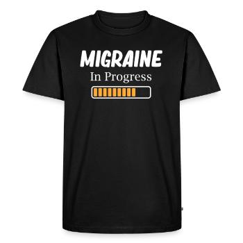 Migraine In Progress Funny Disease Disorder - Men's Premium Organic T-Shirt - black - Front - Nico (187cm)