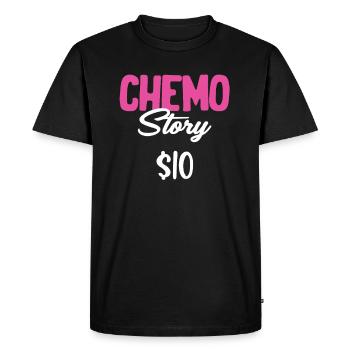 Histoire de chimio 10$ Drôle de kyste de lymphome de radiation - T-shirt Premium bio Homme - noir - Devant - Nico (187cm)