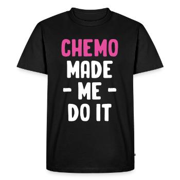 La chimio m’a donné envie de faire ça drôle. - T-shirt Premium bio Homme - noir - Devant - Nico (187cm)