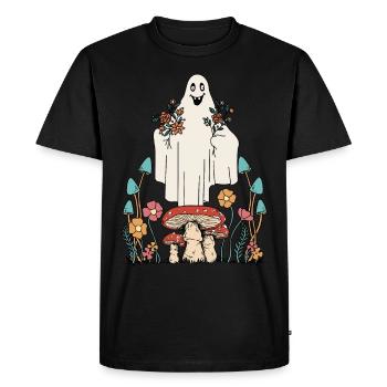 Joyful Nature Ghost Flora Autumn Halloween - Men's Premium Organic T-Shirt - black - Front - Nico (187cm)