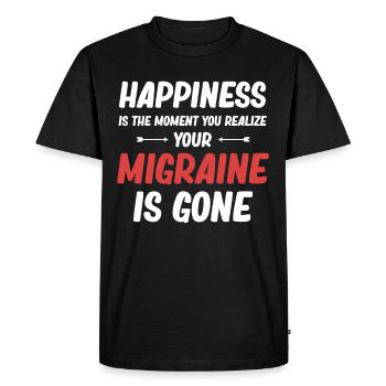 Happiness is the moment when you realize that - Men's Premium Organic T-Shirt - black - Front - Nico (187cm)