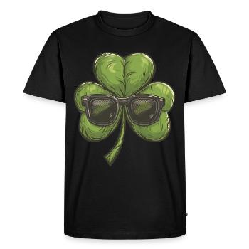 Shamrock Shamrock Lunettes de soleil Saint Patrick - T-shirt Premium bio Homme - noir - Devant - Nico (187cm)