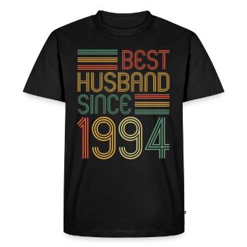 Best husband since 1994 30th wedding anniversary - Men's Premium Organic T-Shirt - black - Front - Nico (187cm)