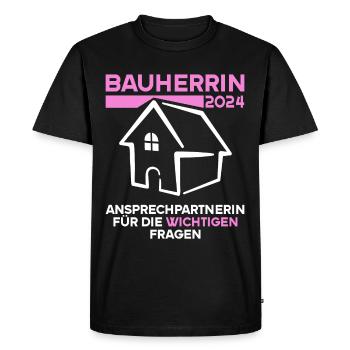 Personne de contact pour les questions importantes Client 2024 - T-shirt Premium bio Homme - noir - Devant - Nico (187cm)