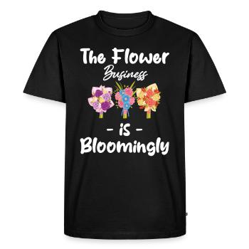 The Flower Shop Blooms Funny Florist Botanical - Men's Premium Organic T-Shirt - black - Front - Nico (187cm)