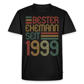 Best husband since 1999 25th wedding anniversary - Men's Premium Organic T-Shirt - black - Front - Nico (187cm)