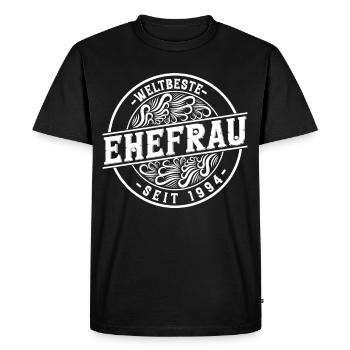 Best wife since 1994 30th wedding anniversary - Men's Premium Organic T-Shirt - black - Front - Nico (187cm)