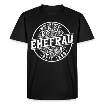 Best wife since 1999 25th wedding anniversary - Men's Premium Organic T-Shirt - black - Front - Nico (187cm)