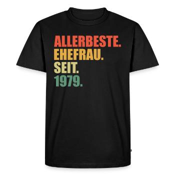 Best wife since 1979 45th wedding anniversary - Men's Premium Organic T-Shirt - black - Front - Nico (187cm)